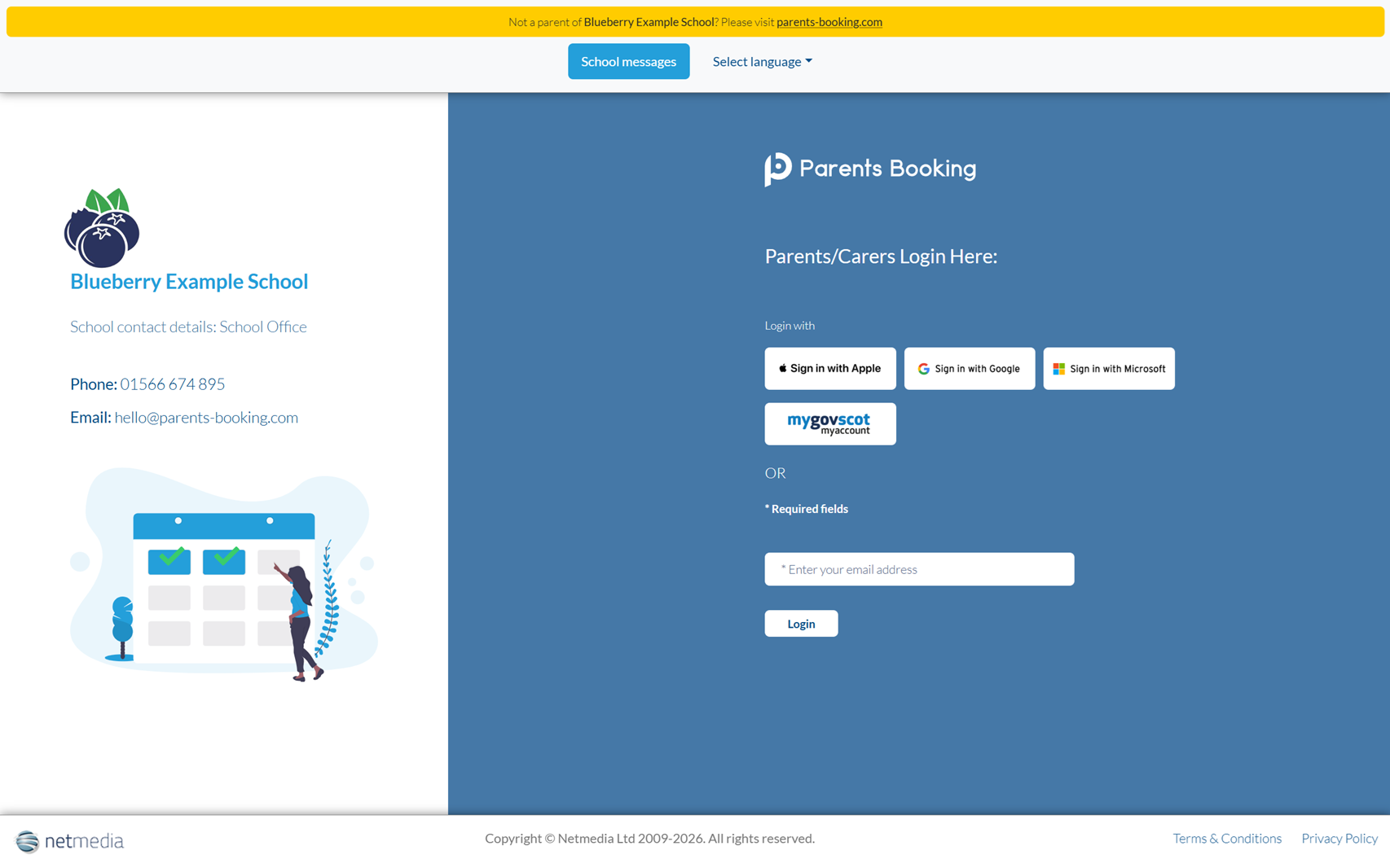Login easily using single sign-ins or the magic link
