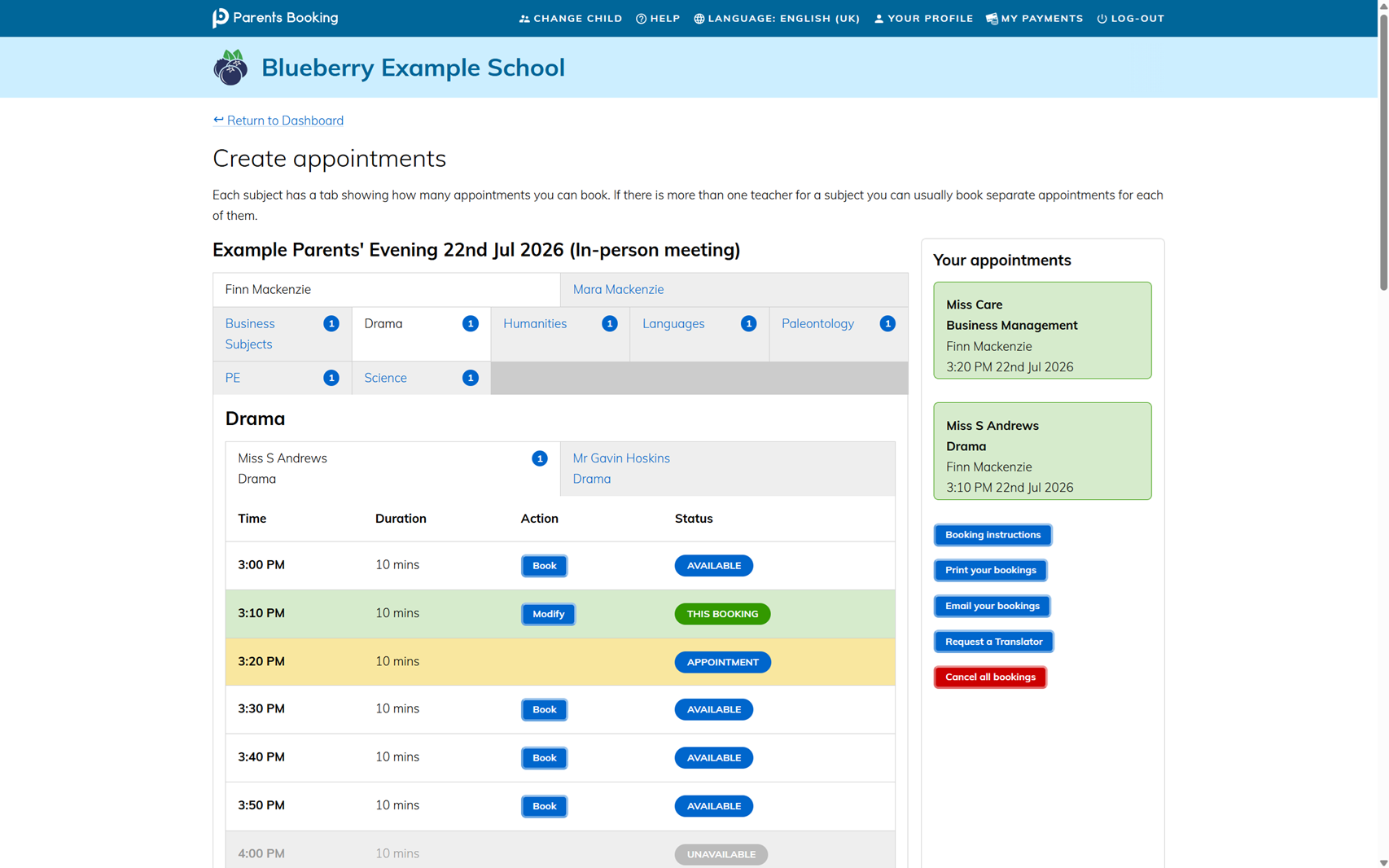 Make or edit your own bookings one-by-one